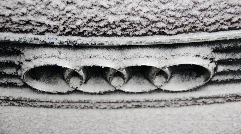 Snow and ice today: Audi rings