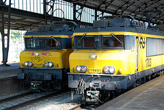 Celebration of the centenary of Haarlem Railway Station: Engines 1701 and 1703 enjoying a break