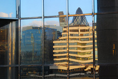 City reflected in Number One, London Bridge City reflected in Number One, London Bridge