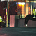 Police on horseback checking somebody with iron horse