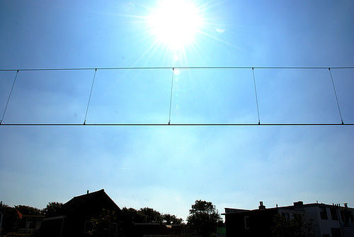 Celebration of the centenary of Haarlem Railway Station: overhead power wire at Zandvoort