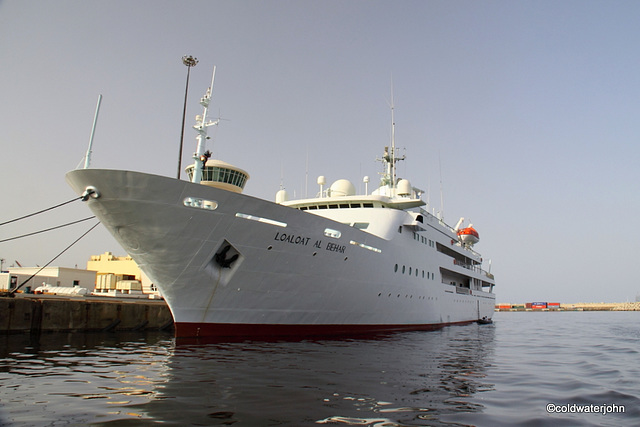 The former Royal Yacht, renamed Loaloat Al Behar