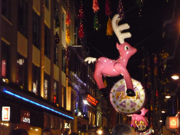 Peace and  pink reindeer