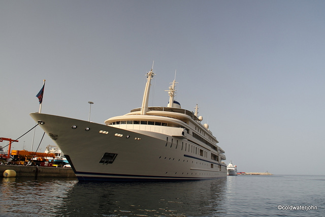 The Royal Yacht, Al Said, at 155 metres (508 feet) was the second largest yacht in the world when launched in September 2007. She was built by Lurssen of Bremen. The Royal Yacht, Al Said, at 155 metres (508 feet) was the second largest yacht in the world when launched in September 2007. She was built by Lurssen of Bremen.