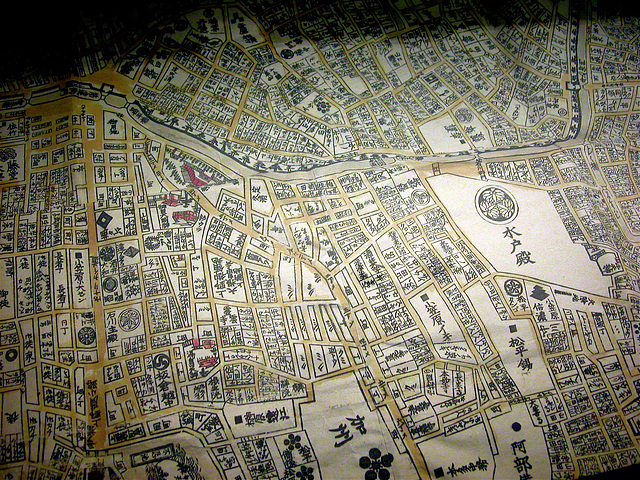 Old Japanese map of Edo