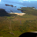 Aerial: View of Rwy 20 Island of Coll's new tarmac runway!