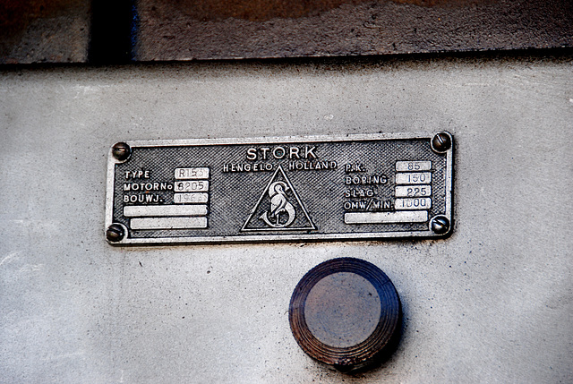 Celebration of the centenary of Haarlem Railway Station: Stork diesel engine of a locomotor