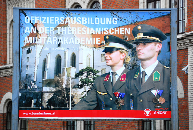 Become an officer in the Austrian army