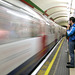 Train arriving at Piccadilly Circus