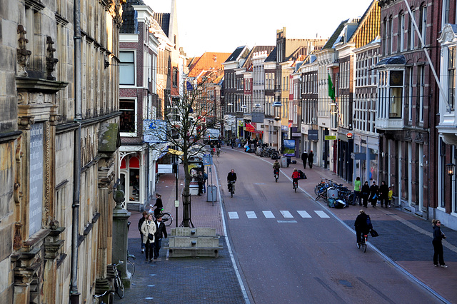 View of the Breestraat (Broad Street) in Leiden