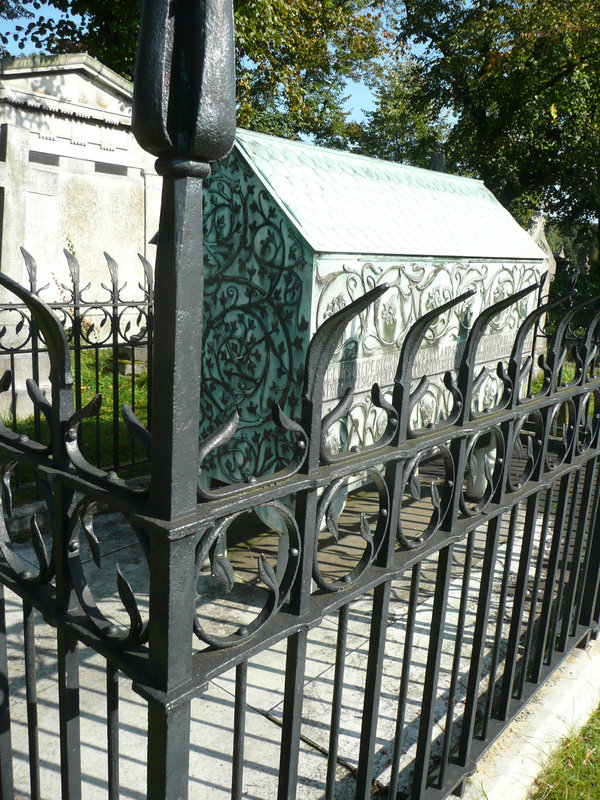 brompton cemetery, london,tomb of frederick leyland, shipwright and patron of the pre-raphaelites, died  1892, designed by burne jones