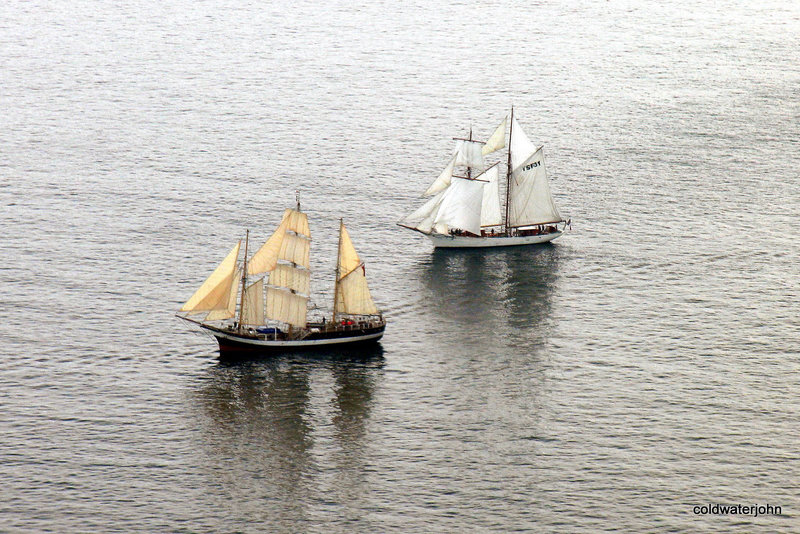 Tall Ships off Skye -aerial