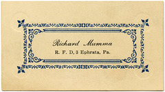 Richard Mumma, R.F.D. 3, Ephrata, Pa.