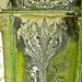 brompton cemetery, london,mastic patterns let into the back of an unreadable late c19 gravestone