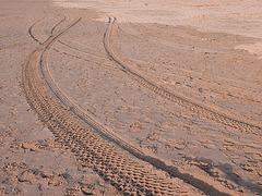 Tracks of an Unimog