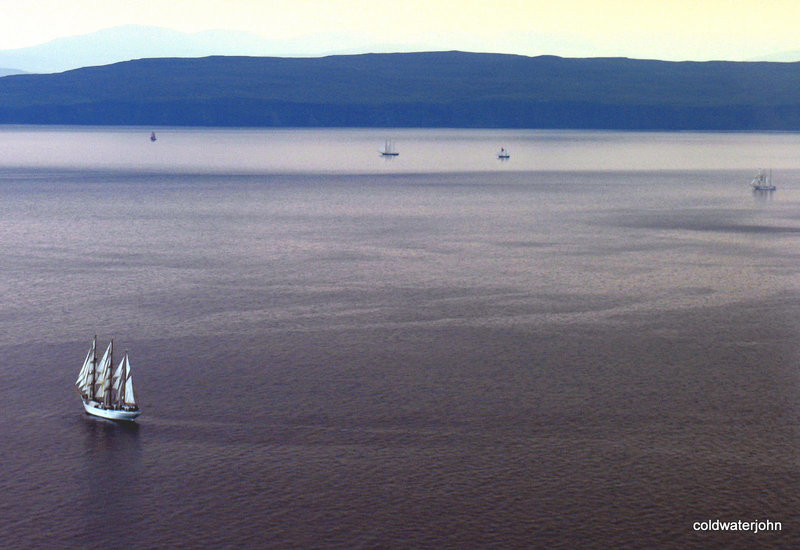 Tall Ships off Skye -aerial