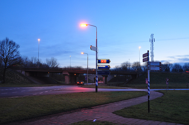 The A12 entry/exit at Nieuwerbrug