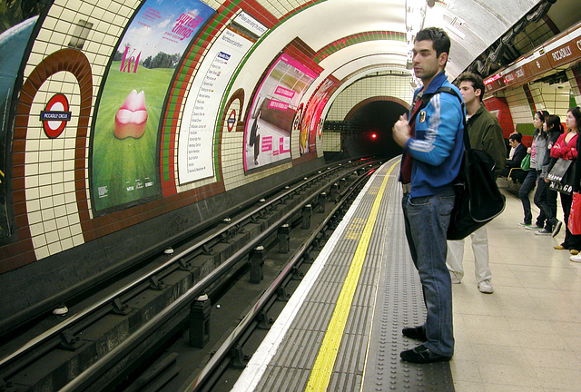 Waiting at Piccadilly Circus