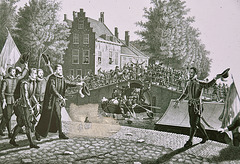 An old image of the relief of Leiden