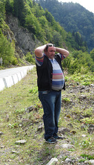 Our Driver Taking a Break Near Zugdidi