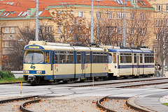 Trams used on the Vienna-Baden line
