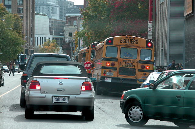 Waiting for the school bus