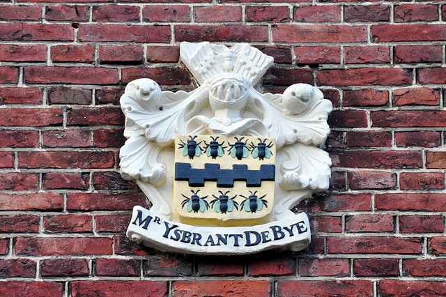 Gable stone on the Lakenhal (Cloths Hall) in Leiden