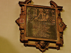 st.dunstan in the west, london,incised slate memorial to margaret talbot, 1620