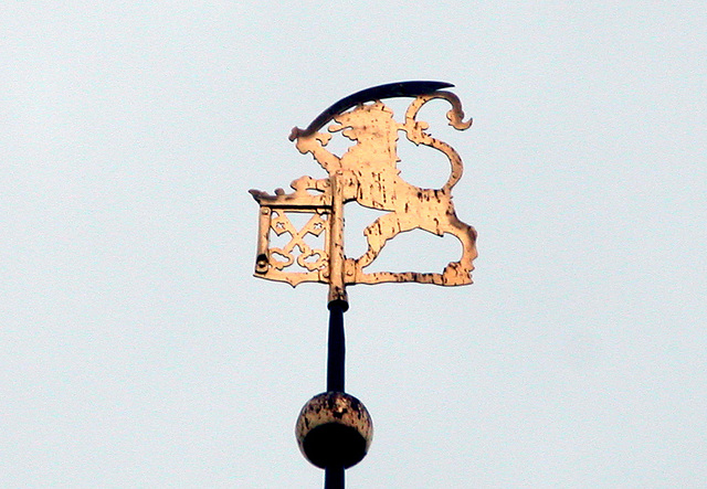 Lion of Leiden on top of the Morsch City Gate