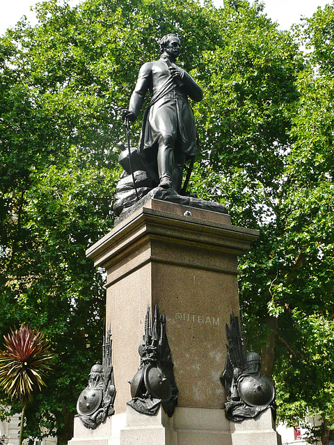 outram statue, embankment, london