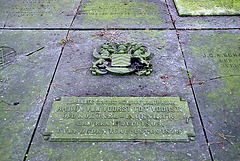 Grave of a nobleman in the Green Alley Cemetery in Leiden