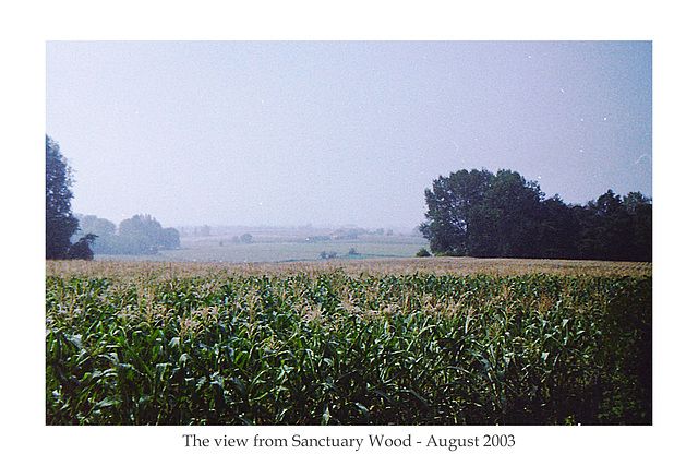 The view from Sanctuary Wood in August  2003