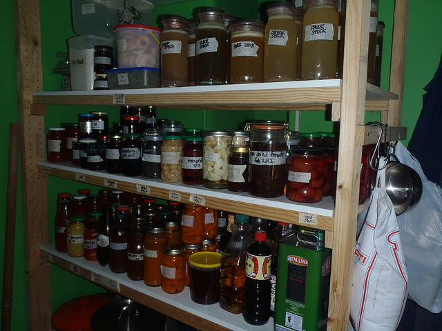 pantry full of produce