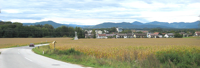 Blick auf Ebenthal von der Bergstraße