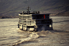 Yangtze Ferry as Evening Falls