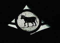 wingham church, c17 bull crest