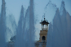 A spash in front of the Museum of Catalan Art