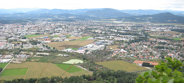 Blick vom Predigerstuhl auf Klagenfurt