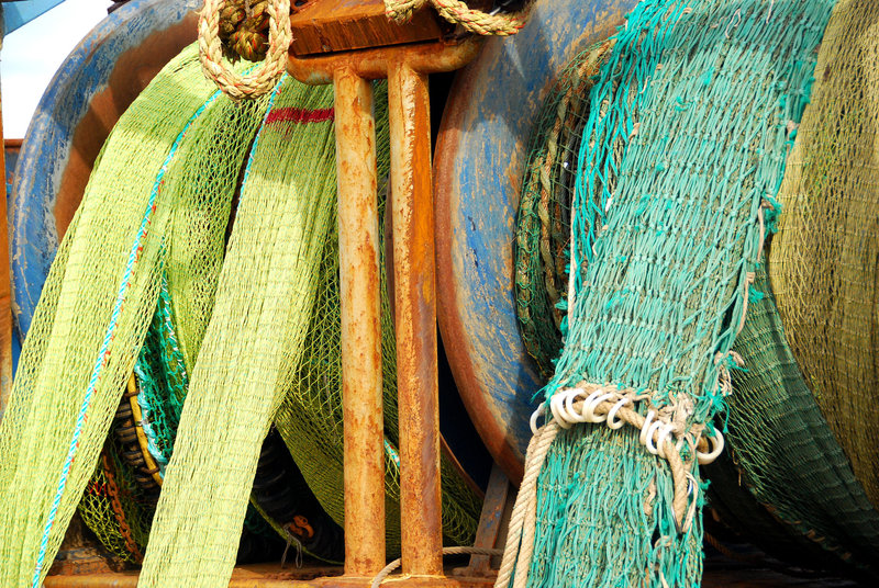 The harbour of Lauwersoog: nets