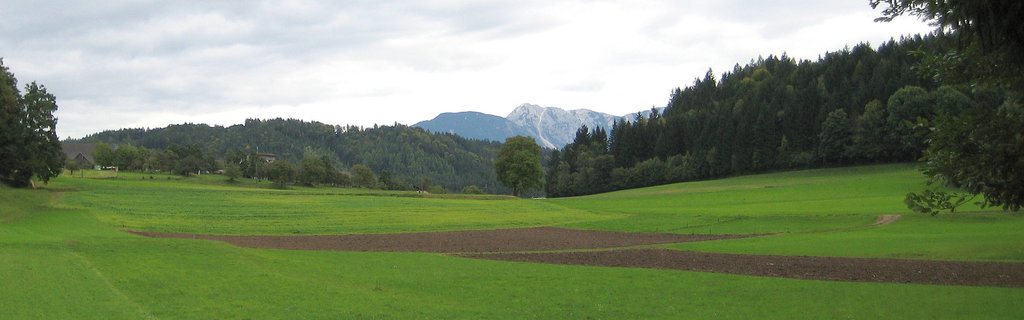 Der Hochobir von der Sattnitz bei Zwanzgerberg