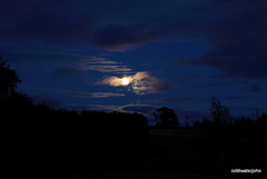 Moon and clouds