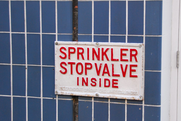 Sprinkler stop valve