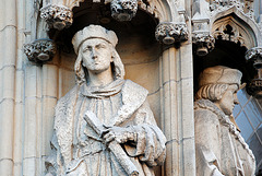 Detail of the City Hall of Leuven, Belgium