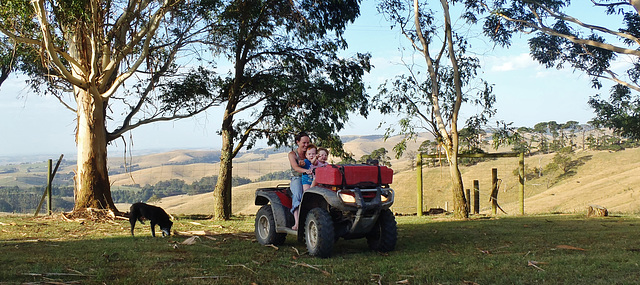 Natalie, Joey and Maddy on the quad