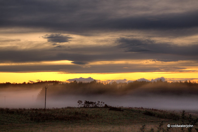 Evening Sunset with a haar