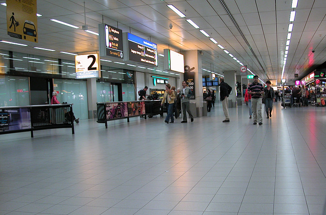 At Schiphol airport to pick up a friend