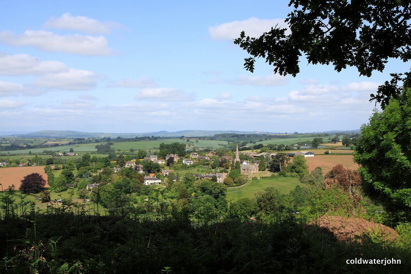 The Wye Valley and Goodrich village - St Giles Church central