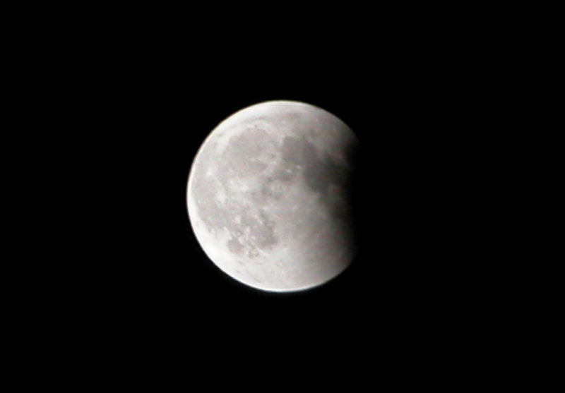 The end of the lunar eclipse