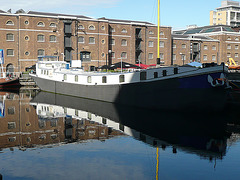 barge church in  docklands, london