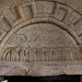 st.clement's , sandwich,this small tympanum with deer and dove is over the door to the central tower stair, c.1130